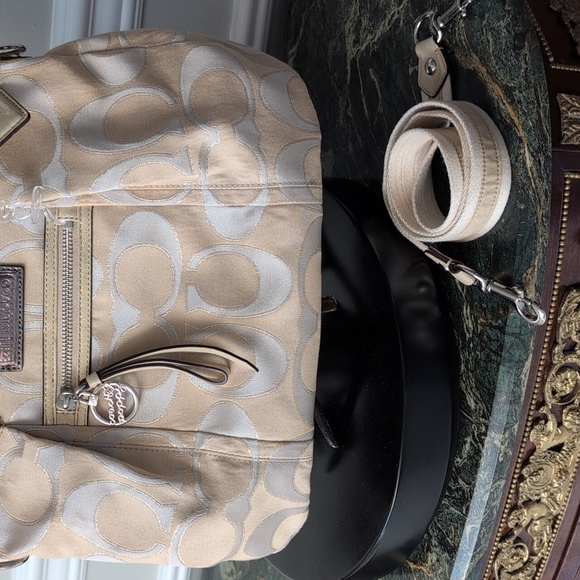 Coach Poppy 2010 Signature Gold 2 Way Satchel/Crossbody - Picture 4 of 15